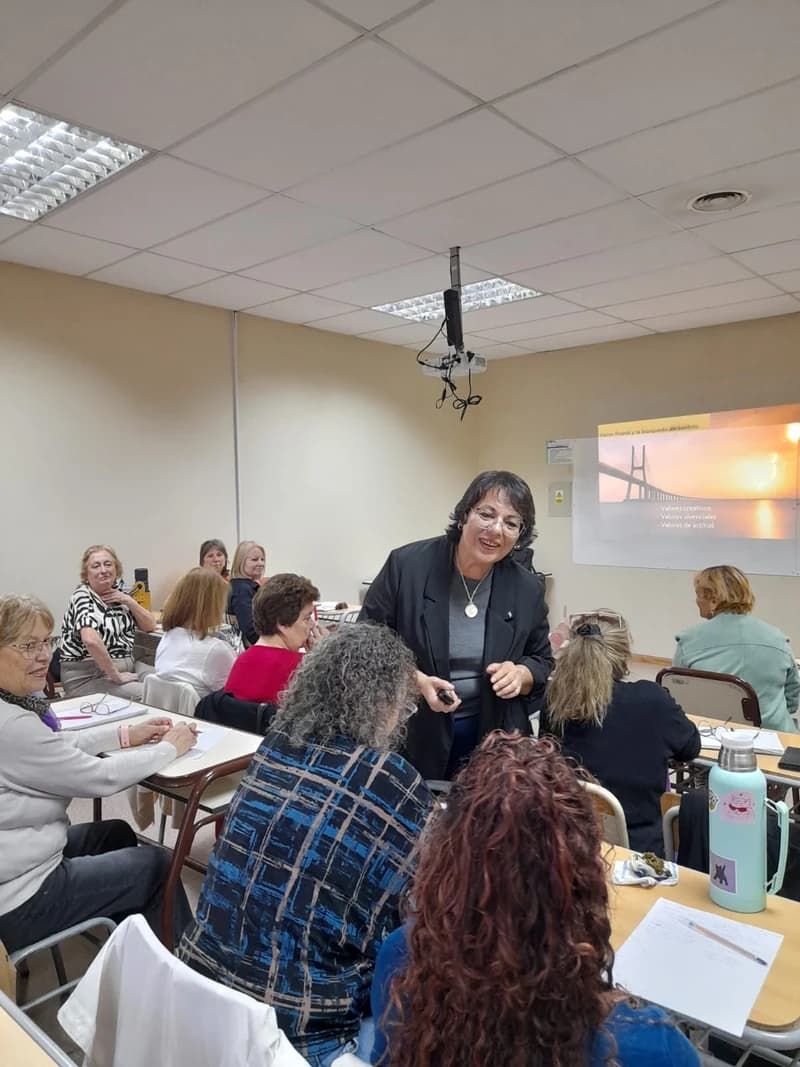 Liliana Villagra en el aula